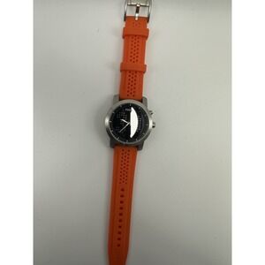 Fossil BG-2218 Mens Big Tic Watch New Battery 44MM 8" Orange Silicone Rare N47